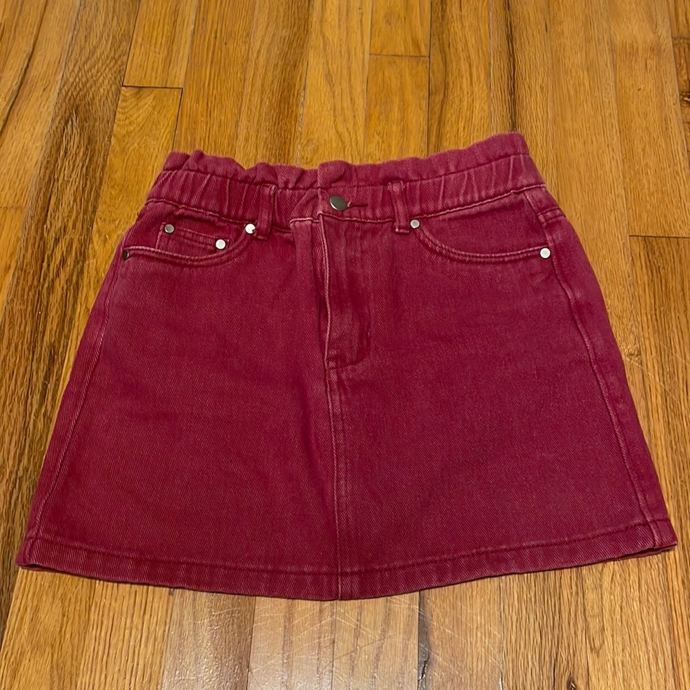 Denim mini skirt